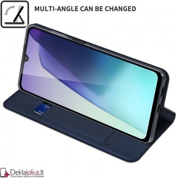 Dux Ducis Skin Pro dirbtinės odos dėklas - juodas (Xiaomi Redmi 14C/Redmi 14R/Poco C75)